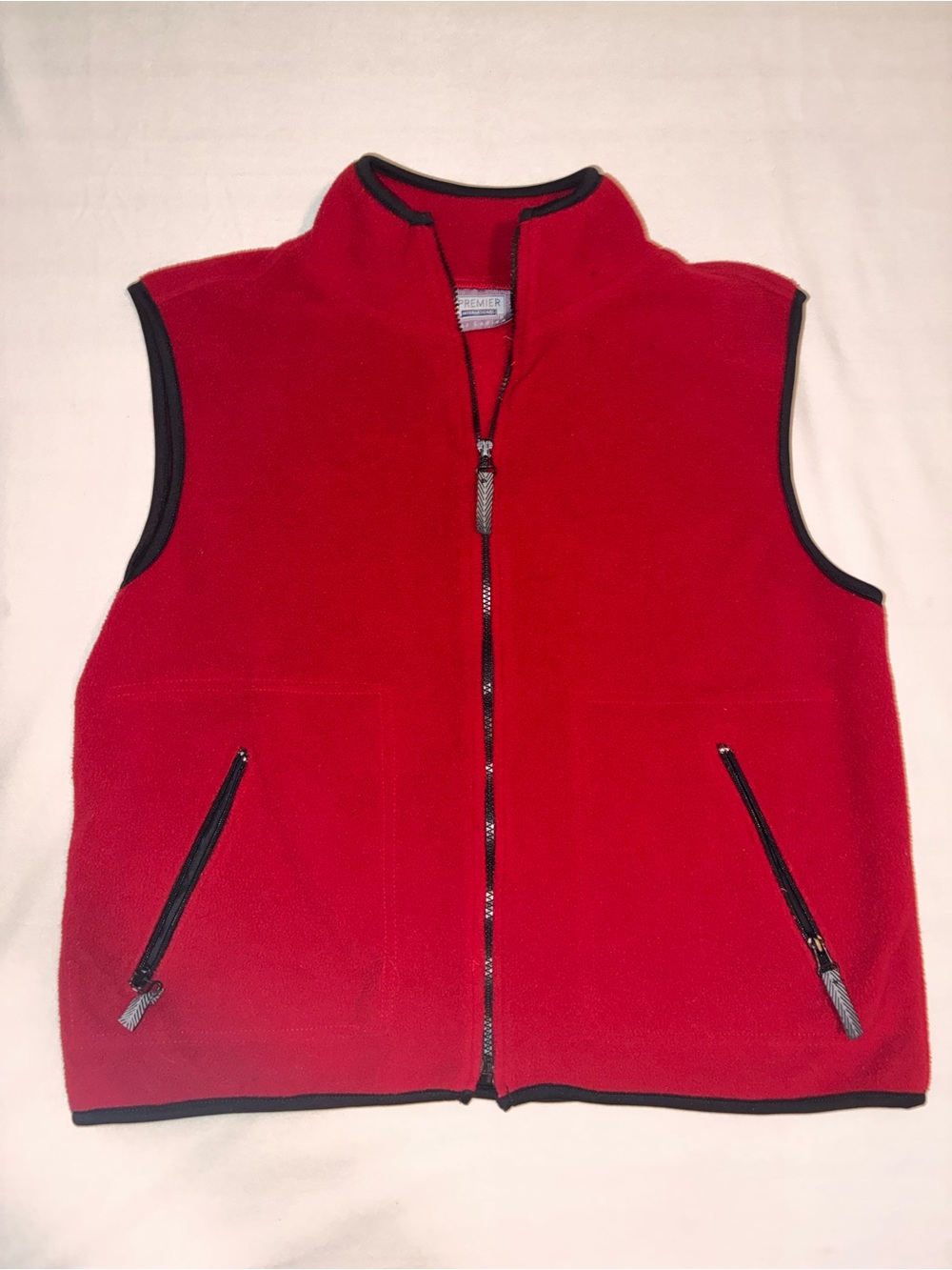 Women’s Red Fleece Vest 100% Polyester